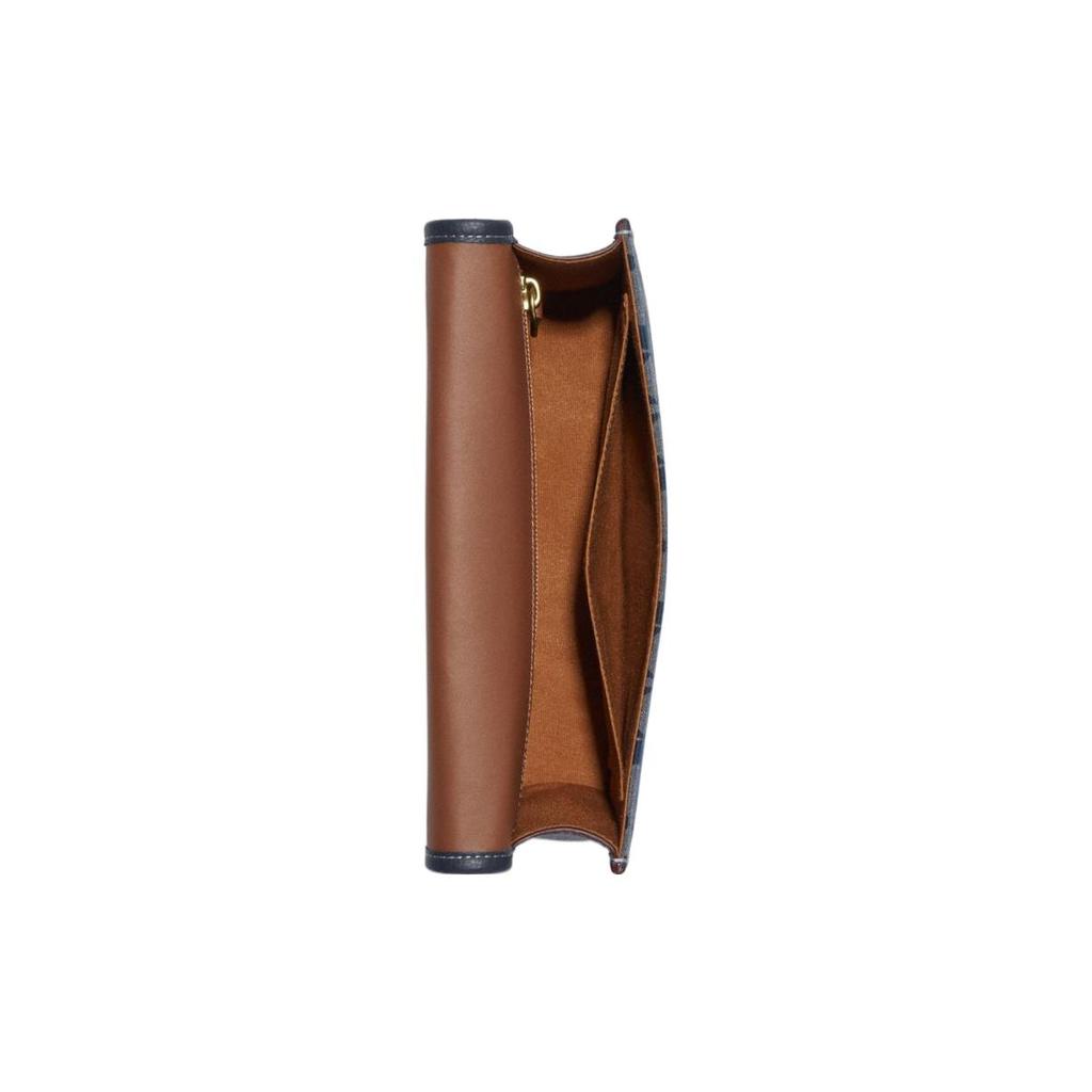 New COACH Turner Mulberry Silk Plain Weave Fabric Shoulder Bag, Crossbody Bag Medium Size Men's Denim Blue CH828-B4DE