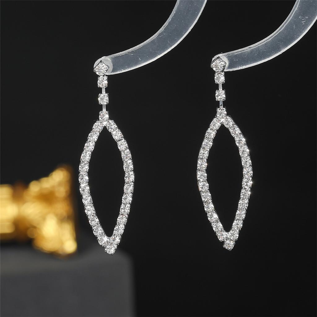 Высококлассные геометрические полые серьги с бриллиантами, модные серьги в стиле темперамент, женские серьги, 1 пара