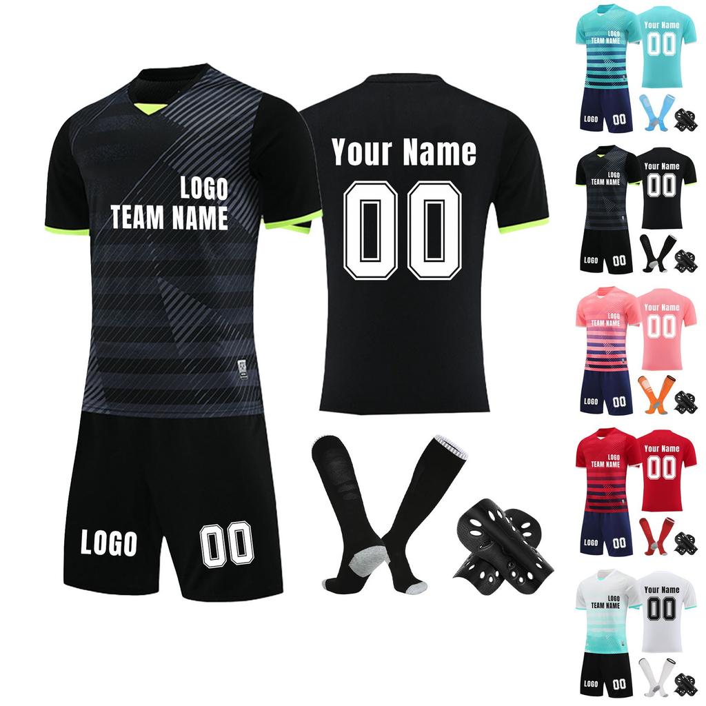 Personalised Shirts Kit Mens Girls With Name Number Custom Football Jerseys For Boys Training Suit