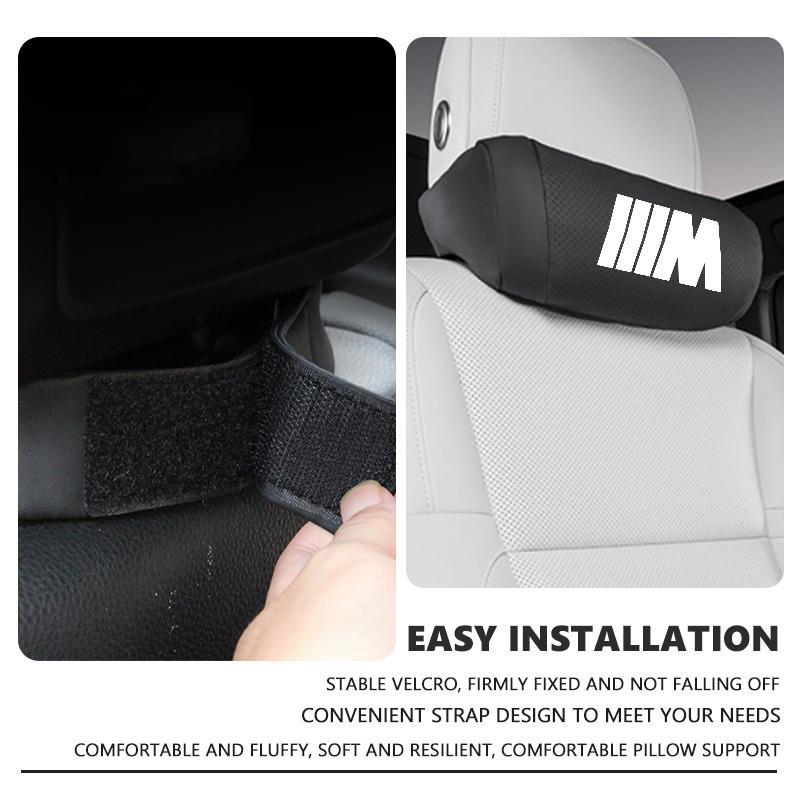 OOYR4 Car Seat Headrest Relax Pillow Hed And Neck Rest Cushion Protector For BMW M F10 F20 F30 F40 F15 F25 F26 F31 F49 E62 E83 E84