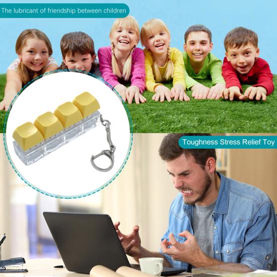Механическая клавиатура Фиджет брелок Снятие стресса Тревога Портативный Дорожный Тихий Детский