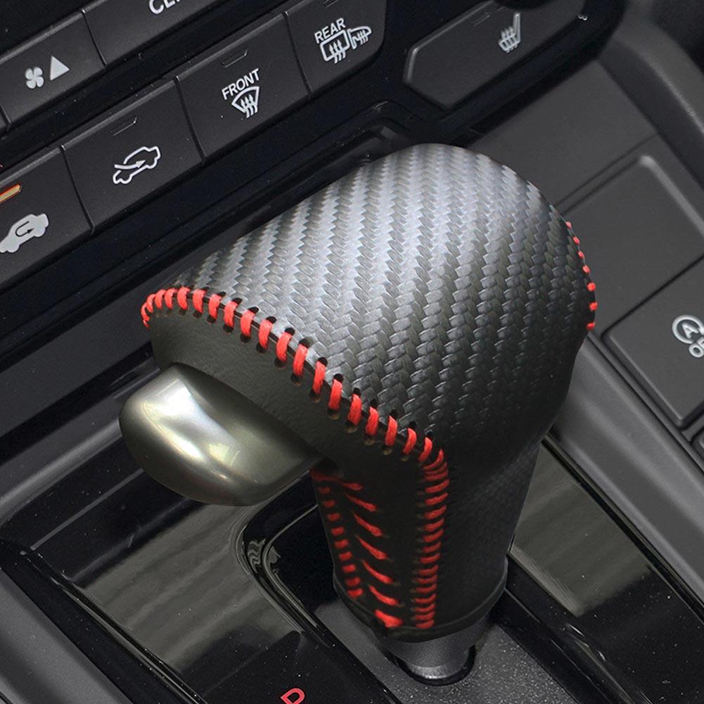 Чехол на рычаг переключения передач автомобиля, кожаный чехол на рычаг переключения передач, подходит для Honda 2017 2018 2019 2020 2024 2024, черный кожаный чехол на ручку переключения передач