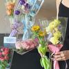 50 шт. одиночные рукава для роз, упаковочные пакеты для букетов, прозрачные целлофановые цветочные обертки на День святого Валентина