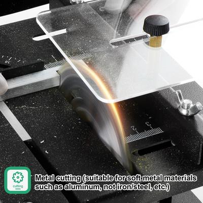 Многофункциональная электрическая настольная пила с регулируемой скоростью, мини-настольная циркулярная пила, набор резаков для дерева, пластика, акрила