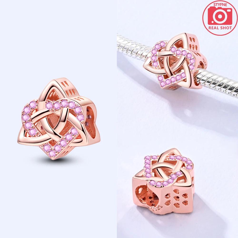 Exquisite Copper Original Red Heart Bicycle Love Couple Charms Beads Fit Bracelet Valentine'S Day Gift Women Jewelry Diy