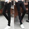 Men Jeans Summer Slim Fit Zipper Jeans Casual Thin Denim Pencil Pants High Waist Skinny Jeans for Office School Travel