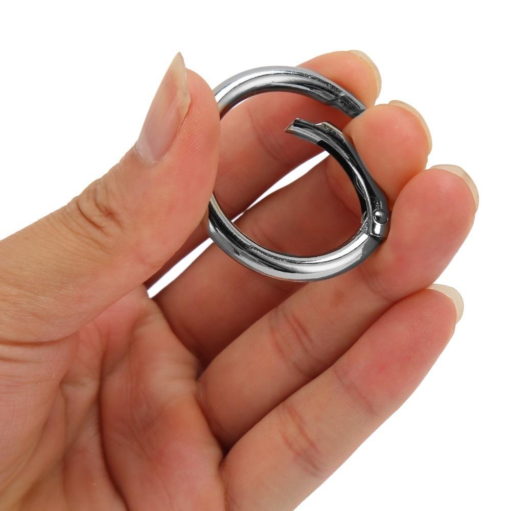 20pcs 40MM Spring O Rings Silver Spring Clasps Jewelry Tools Snap Hooks  Shoulder Bag