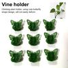 10/100 Pcs Vine Fixture Clips Climbing Plant Fixture Clips with Adhesive Sticker Butterfly Shape Wall Vines Fixing Clips for Indoor Outdoor Decor