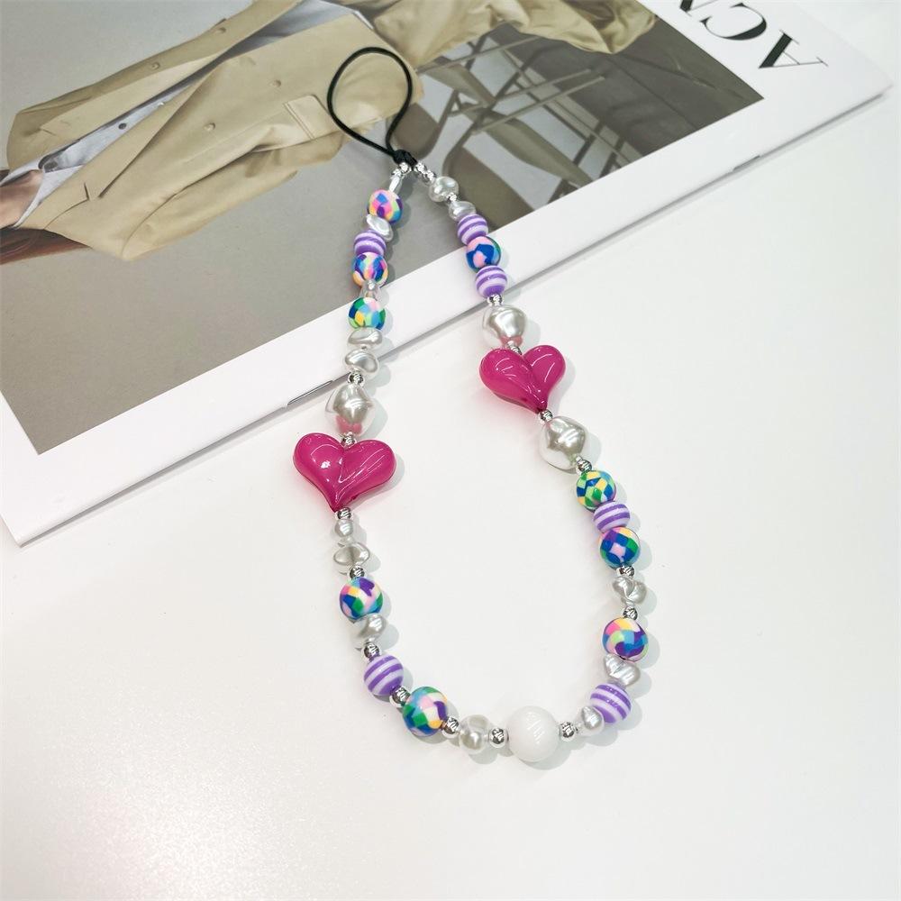 Любовь бисером цепочка для мобильного телефона чехол для мобильного телефона ремешок подвеска подвесной орнамент