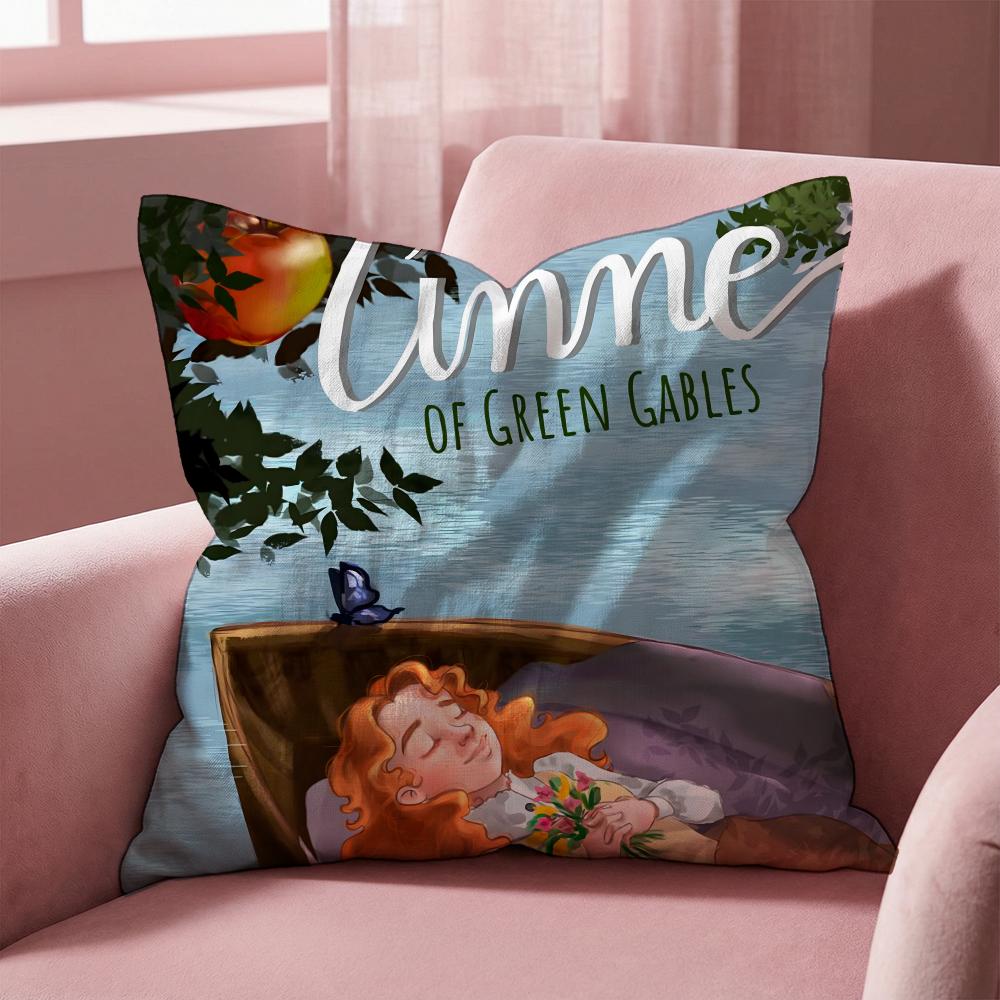 Чехол для подушки с изображением Энн из «Зеленых холмов» — многофункциональный, для дома и автомобиля, двусторонний, мягкий и прочный, подходит для повседневного использования.