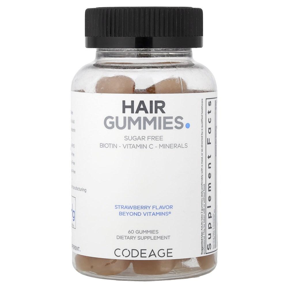 Code Age Vitamin Hair Gummy Jelly Sugar-Free Biotin Vitamin C Mineral Strawberry Coconut 60 pcs 5 pcs