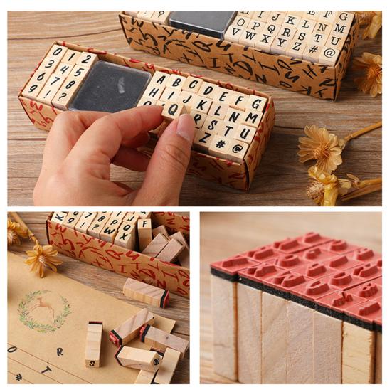 40 шт./компл. элегантный английский узор DIY штамп красивый ручной деревянный ремесленный штамп для дневника