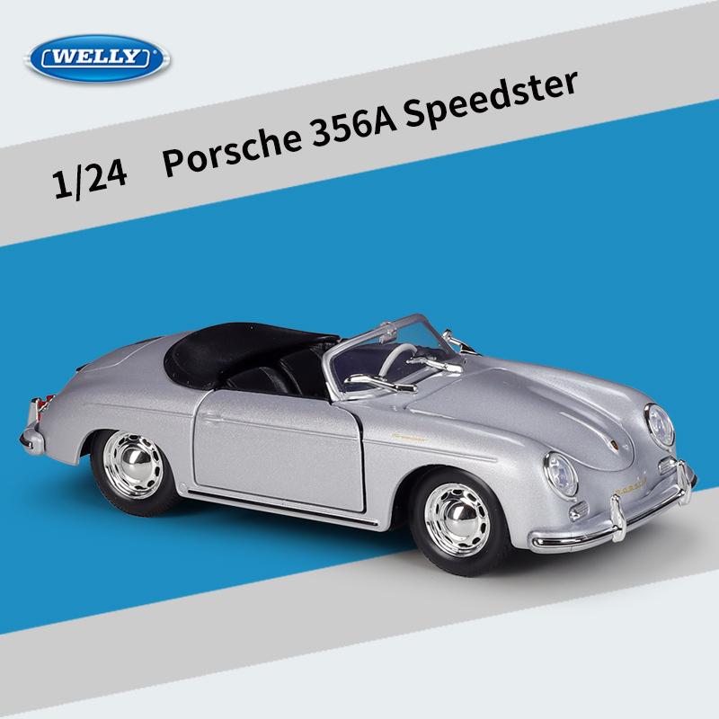 AABH1 WELLY 1:24 Porsche 356A Speedster Литой Модель Автомобиля Литье под Давлением и Игрушечные Транспортные Средства Коллекционируемая Игрушка Автомобиль Подарки на День Рождения Мальчику