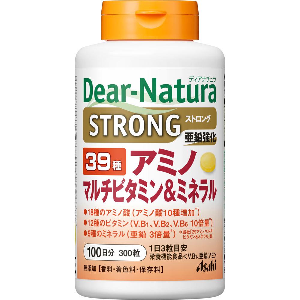 Asahi Dear-Natura Strong 39 аминокислот мультивитамины и минералы 300 капсул (100-дневный запас) Комплексные витамины Комплексные витамины