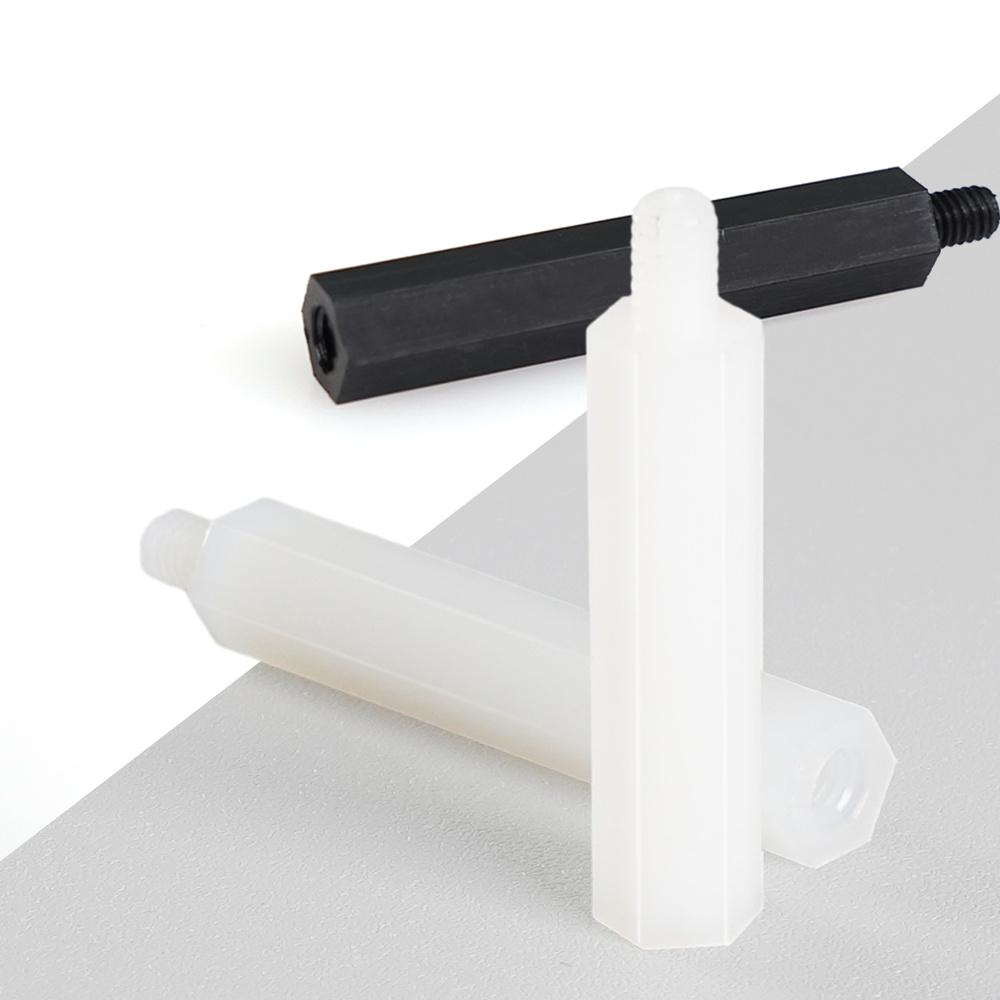 Нейлоновая шестигранная стойка Пластиковая печатная плата Материнская плата Шестигранник Мужской Женский Столб Резьбовая прокладка Черный Белый M2 M2.5 M3 M4