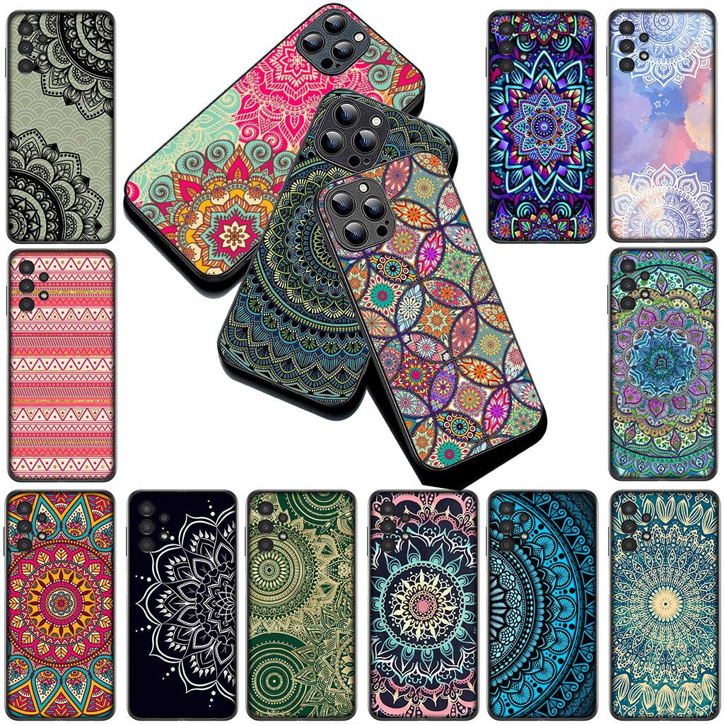 Casing Phone Cover for Xiaomi Redmi Note 14 13 Pro Plus ProPlus 14C 13c Pro+ 5G Case Floral Paisley Mandala flower Wood Texture