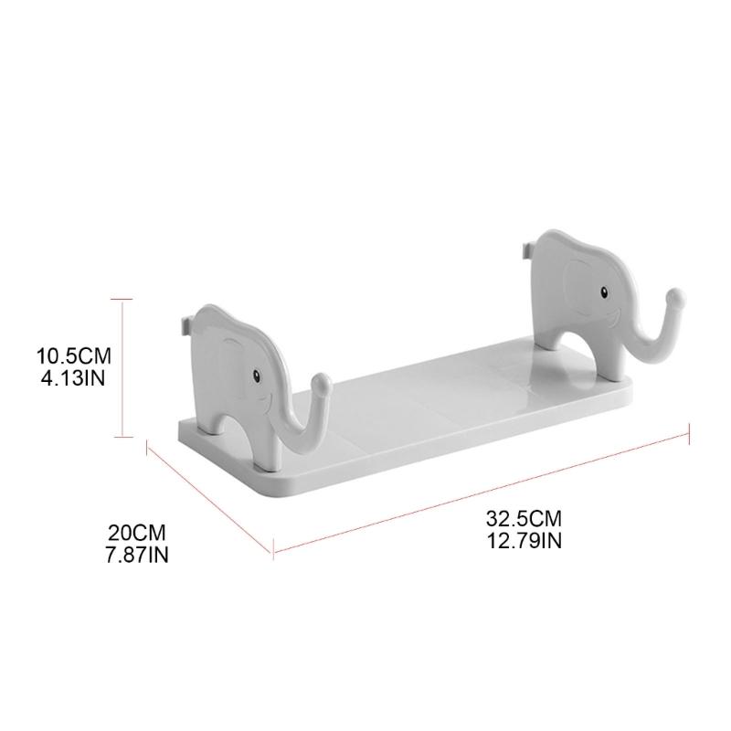 Настенная полка для ванной комнаты с крючком в виде слона, крючок для ограждения, бытовая кухонная полка для хранения, многофункциональный органайзер