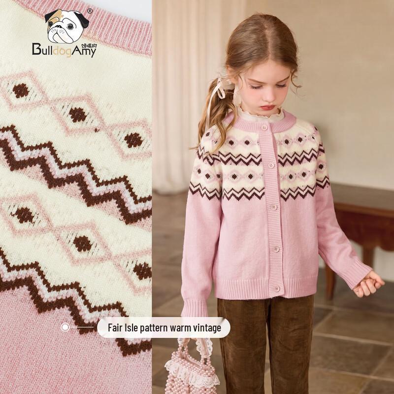 Девочковый кардиган в стиле Fair Isle от CHANZUIGOU