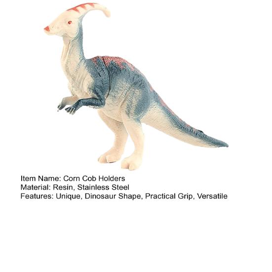 Держатели для кукурузных початков в виде динозавра, вилки для кукурузы из нержавеющей стали, многоразовые кухонные гаджеты, аксессуары для пикника и барбекю