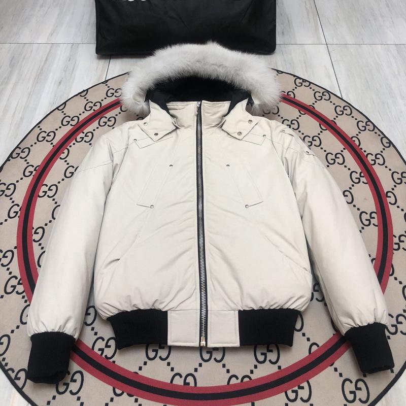 Мужская пуховая куртка Moose с капюшоном и воротником из лисьего меха