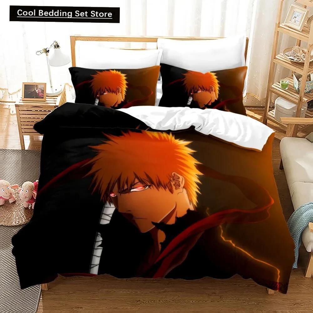 3D аниме Bleach Kurosaki Ichigo пододеяльник наволочка комплект постельного белья двуспальный твин полный двуспальный двуспальный двуспальный комплект постельного белья для взрослых и детей пододеяльник