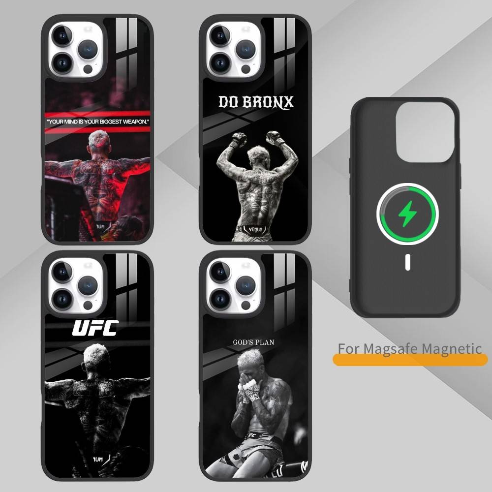 Чехол для телефона U-Ufc Charles Oliveira для iPhone 17, 16, 15, 14, 13 Plus, Pro Max Магнитный Для Magsafe Беспроводной Зарядки