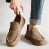 Fashion Spring Classic Loafers Men Sneakers Slip On Genuine Leather Casual Men Shoes Breathable Suede Leather Anti-skid Walking Footwear
