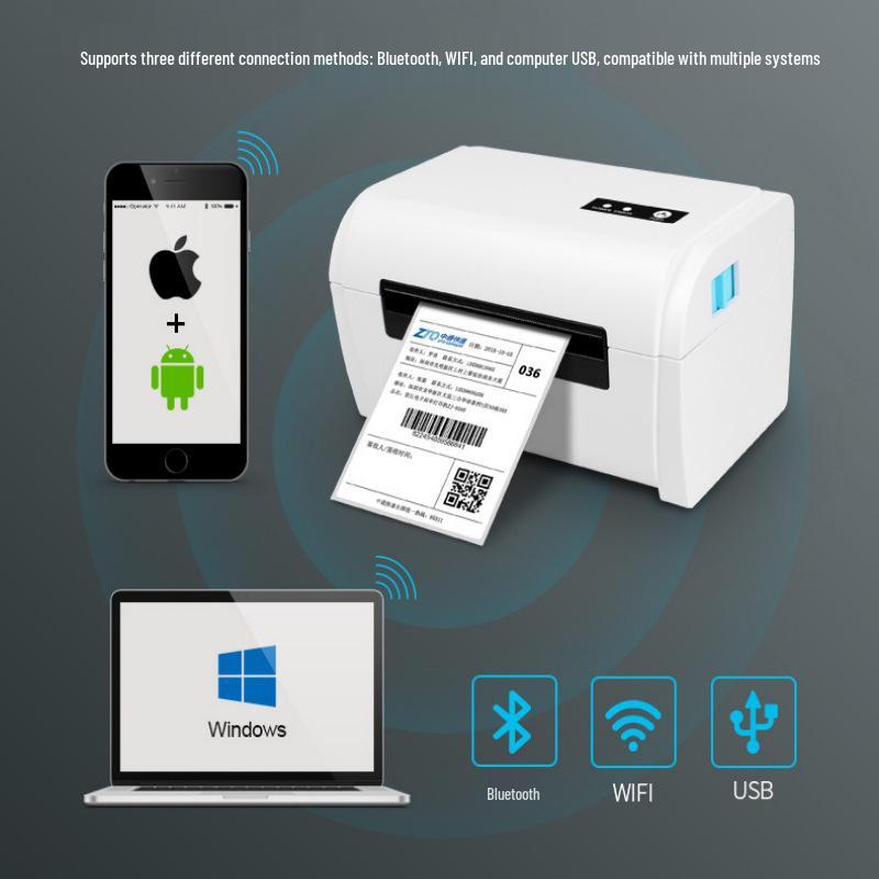 110-мм Bluetooth Термопринтер этикеток для накладных экспресс-доставки и FBA