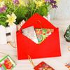 10 шт., Рождественские подвесные украшения в виде конвертов, Санта-Клаус, Северный полюс, многоразовые праздничные украшения, рождественская елка, ткань, красное письмо с пожеланиями, орнамент, кулон