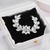 1pcs Glass DIY Craft Chains Sparkling Flower shape Statement Rhinestone Chain  For Women