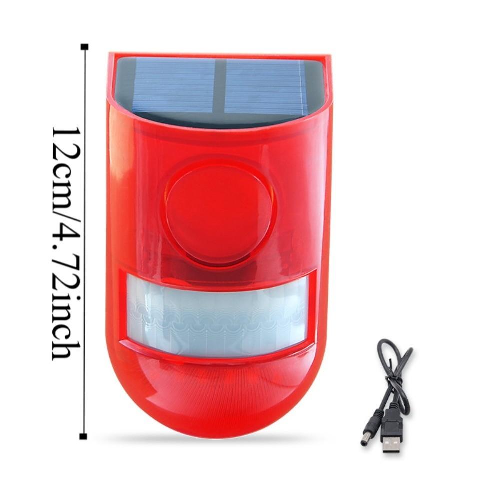 Waterproof Solar Alarm Multifunctional Rechargeable Solar Charging Alarm Sound Alarm Portable Security Alarm Siren
