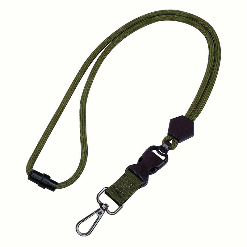Heavy-Duty Hexagonal Adjustable Metal Hook Round Rope Strap Safety Buckle Removable Buckle Hanging Neck Employee Business Card Holder