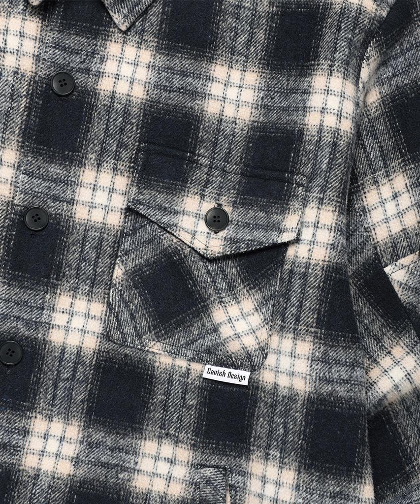 CAVISH Check Shirt Jacket Navy(Cv2Efuw320A)
