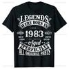 41th Vintage Legends Born in 1983 41 Years Old T Shirts Graphic Streetwear Short Sleeve Birthday Gifts Unique Summer Tshirt