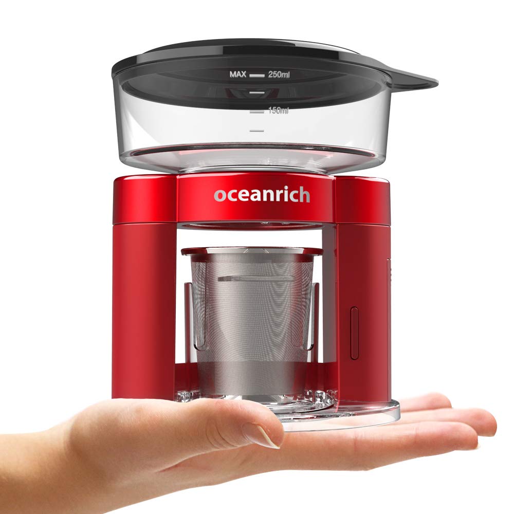 Oceanrich Plus Automatic Drip Coffee Maker 250ml Stainless Filter Drip Back 2Way Compatible Model Black