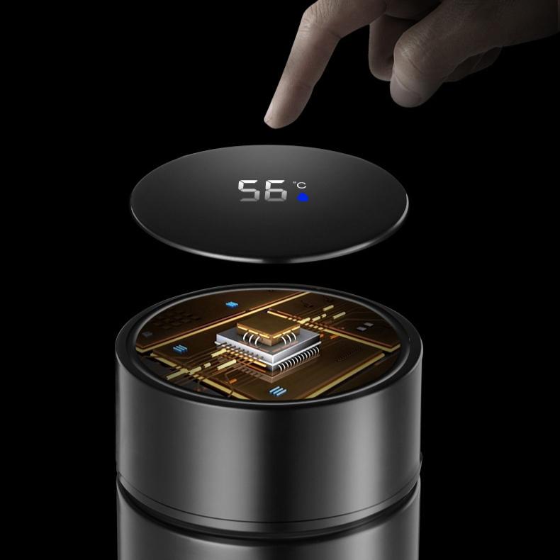 1 шт. Бутылка для воды с цифровым дисплеем температуры, изолированная чашка для воды из нержавеющей стали, идеально подходит для активного отдыха, путешествий и фитнеса