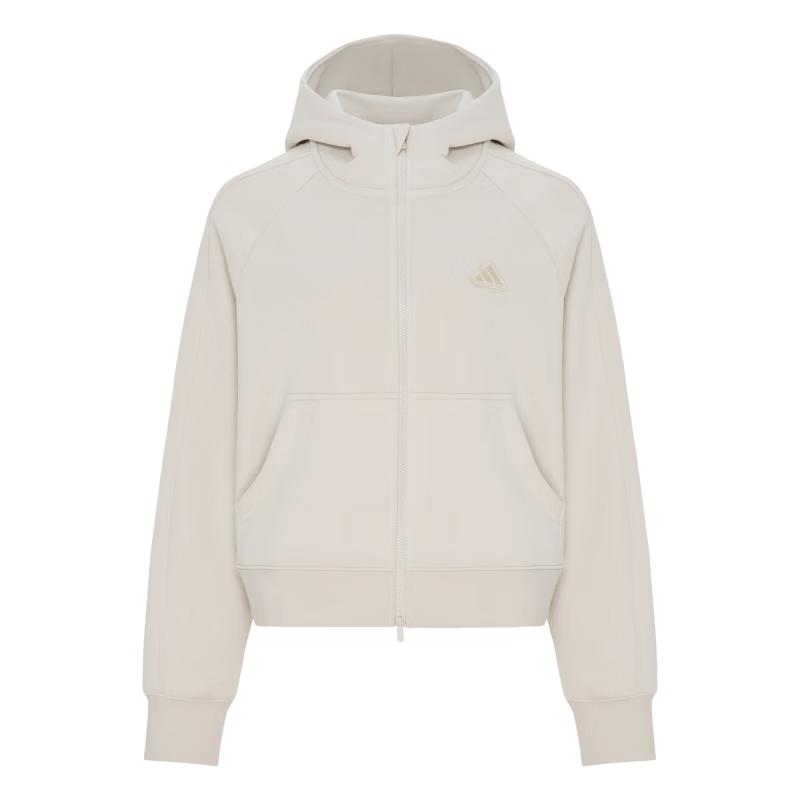 adidas Женская свободная куртка-толстовка на молнии с флисовой подкладкой
