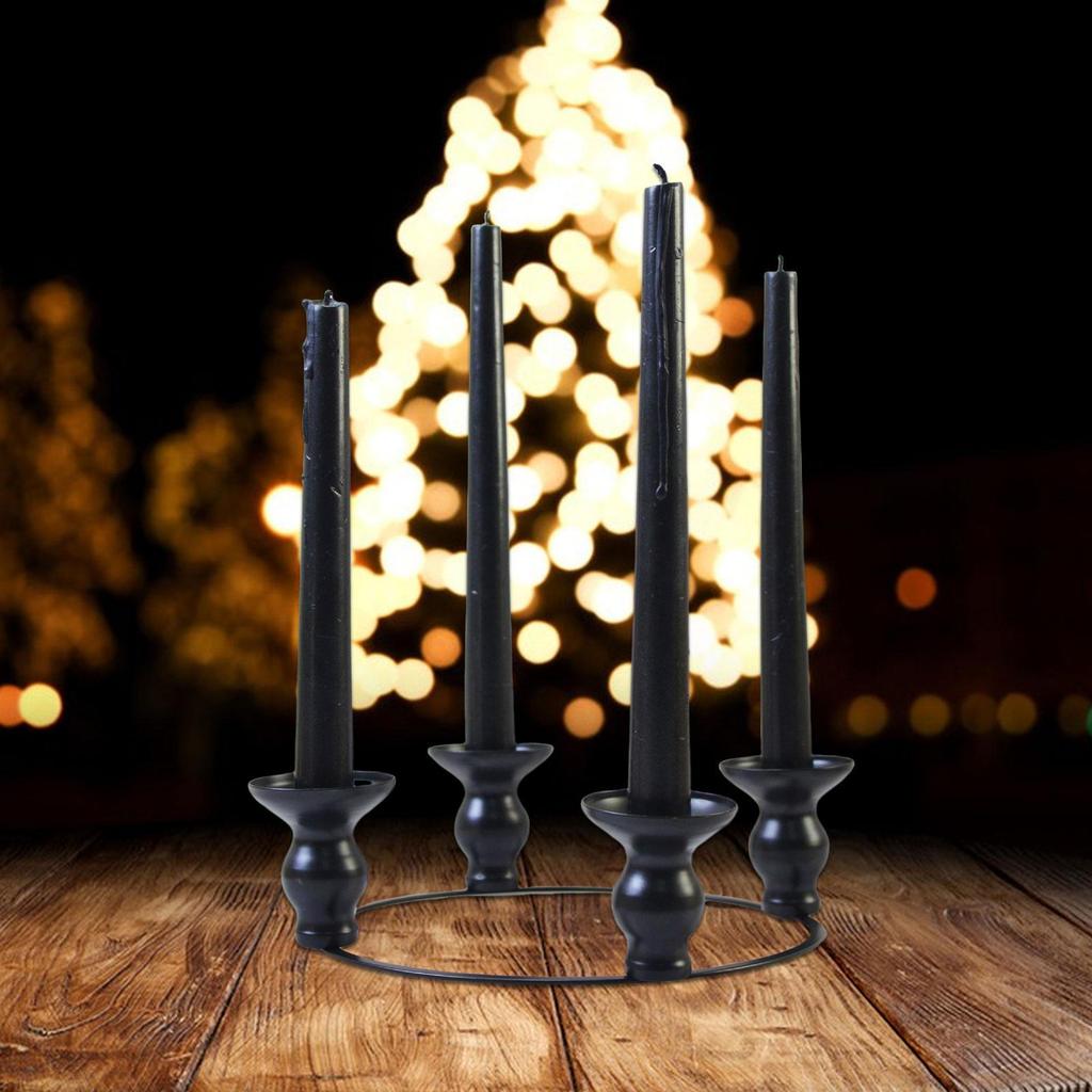 Candle Holder Centerpiece Decoration for 4 Candelabra Pillar Candles Candlestick Tealight Holders