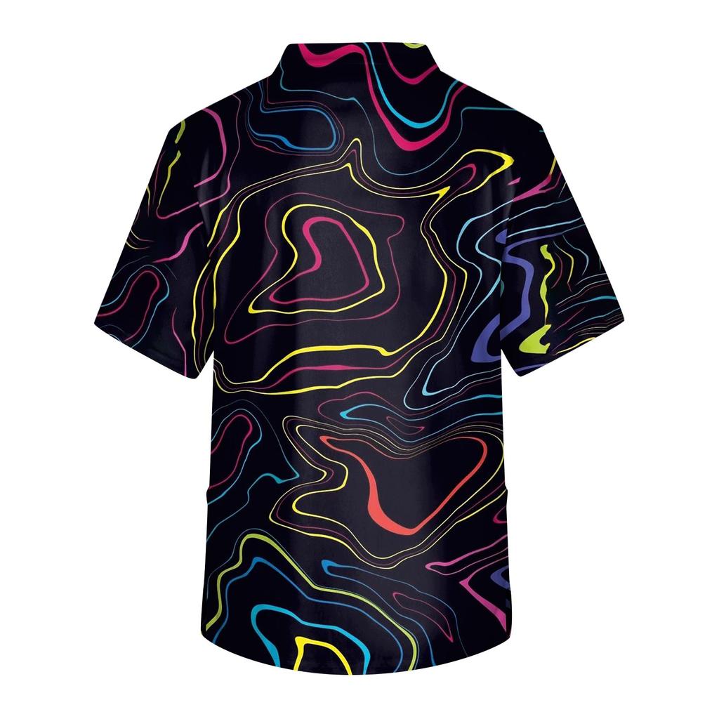 Мужской топ с коротким рукавом и V-образным вырезом с принтом нагрудного кармана