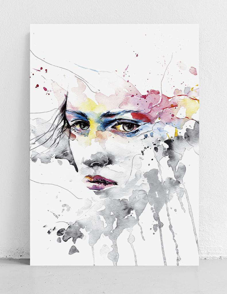 Плакат с изображением портрета женщины