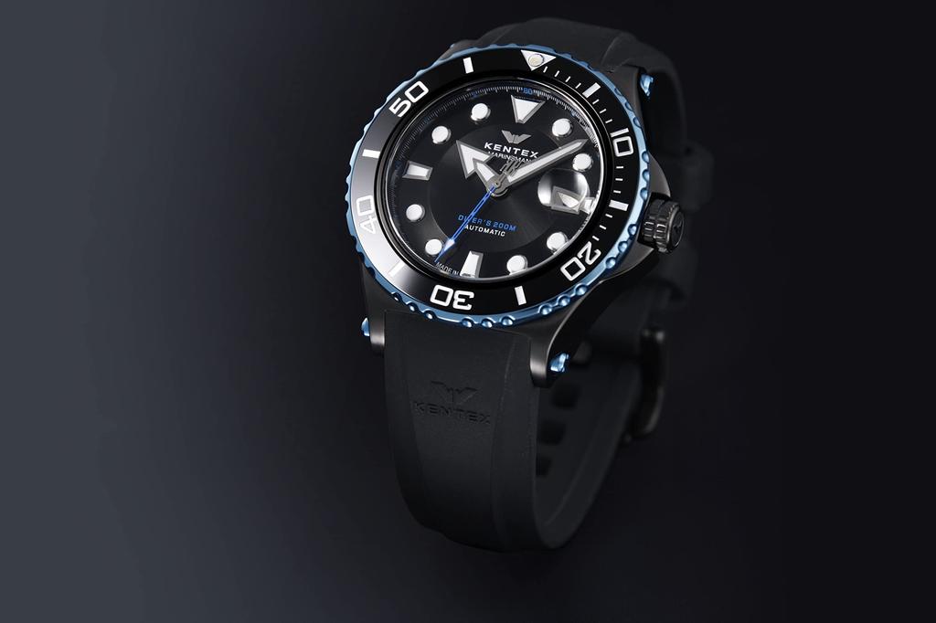 Kentex Marineman Seahorse II 200M Водонепроницаемые Черные Мужские Часы, S706M-22,