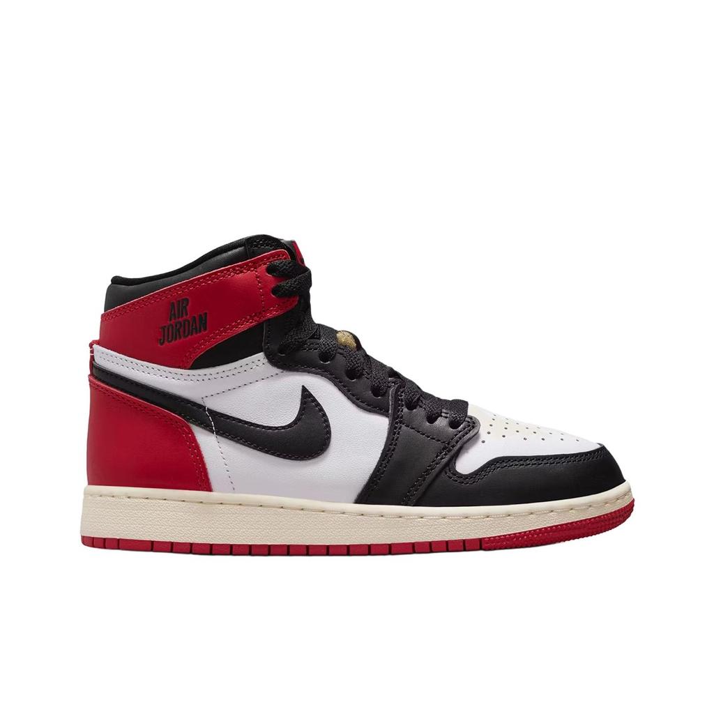 Кроссовки Air Jordan 1 Retro High OG GS Black Toe Reimagined Kids, красные, Varsity-красные, белые FD1437-106