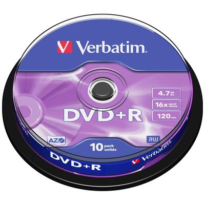 Verbatim DVD-R 4.7 ГБ 16x Azo Серебристый/Матовый Серебристый 10 шт 43498