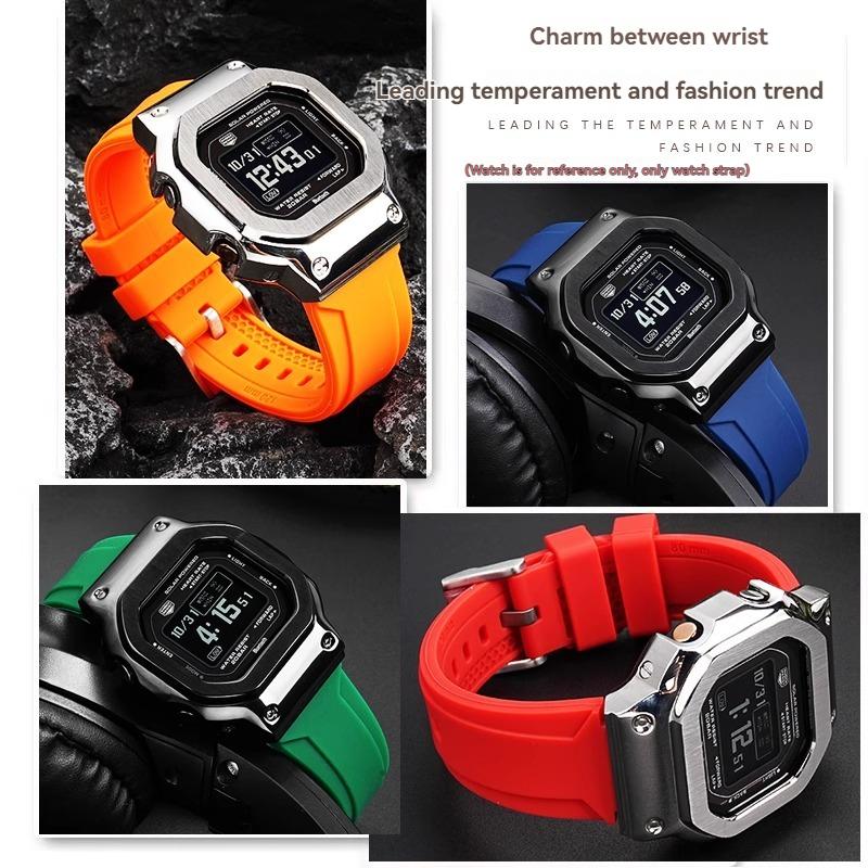 Для серии G-SHOCK Casio DW-5600 GM-5600 GW-B5600 DW5600/60 GW-M5610 GA2100 силиконовый полимерный ремешок браслет с цепочкой