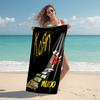 Personalized customized proof beach towel with Korn rock band pattern - soft, absorbent,quick-drying,perfect swimming,camping&bathing