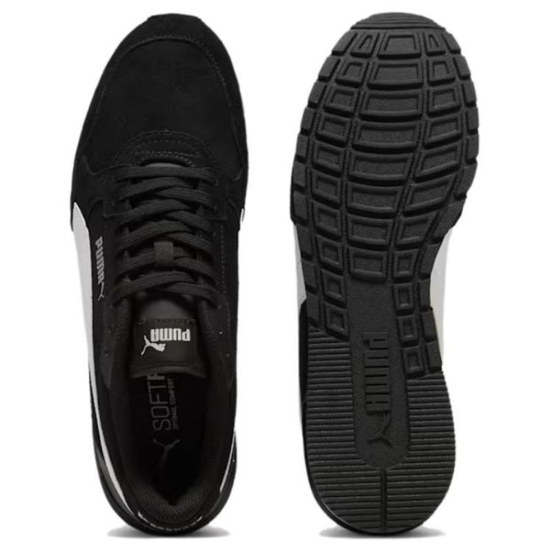 Puma St Runner V4 Унисекс Низкие Повседневные Кроссовки Комфорт Универсальные Износостойкие Черный Белый 399665-01