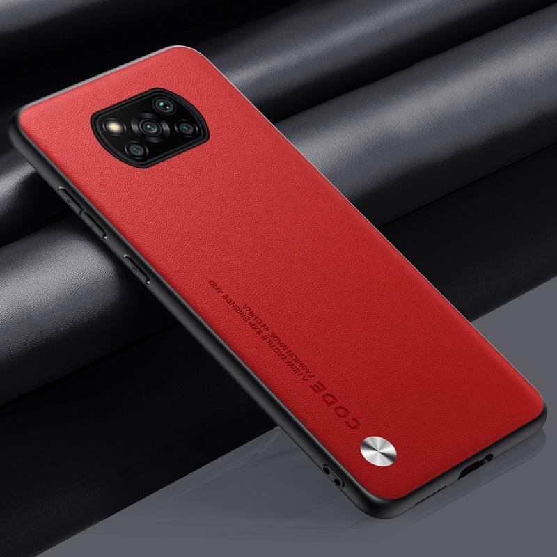 Luxury PU Leather Case For Xiaomi Poco X3 Pro Matte Back Cover Silicone Protection Phone Case For Poco X3 NFC X3Pro PocoX3 Coque