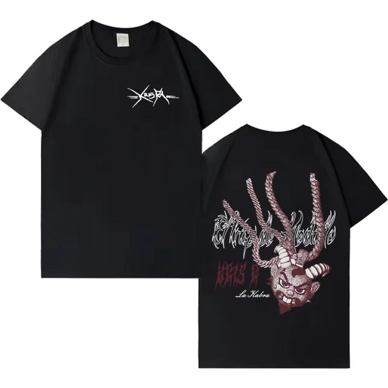 Rapper Kris R New Album Mens T Shirt Mens Aesthetic Clothing Quality Cotton Hip Hop Casual 2026 Spring summer Short Sleeve Top
