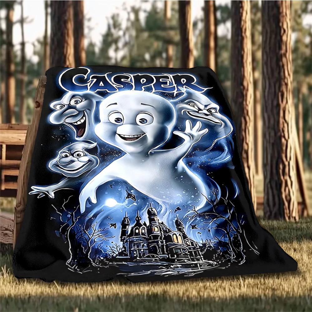 1 шт. Фланелевое одеяло Casper Ghost для улицы, легкое, теплое, уютное, для путешествий, кемпинга, офиса, из мягкой полиэфирной ткани
