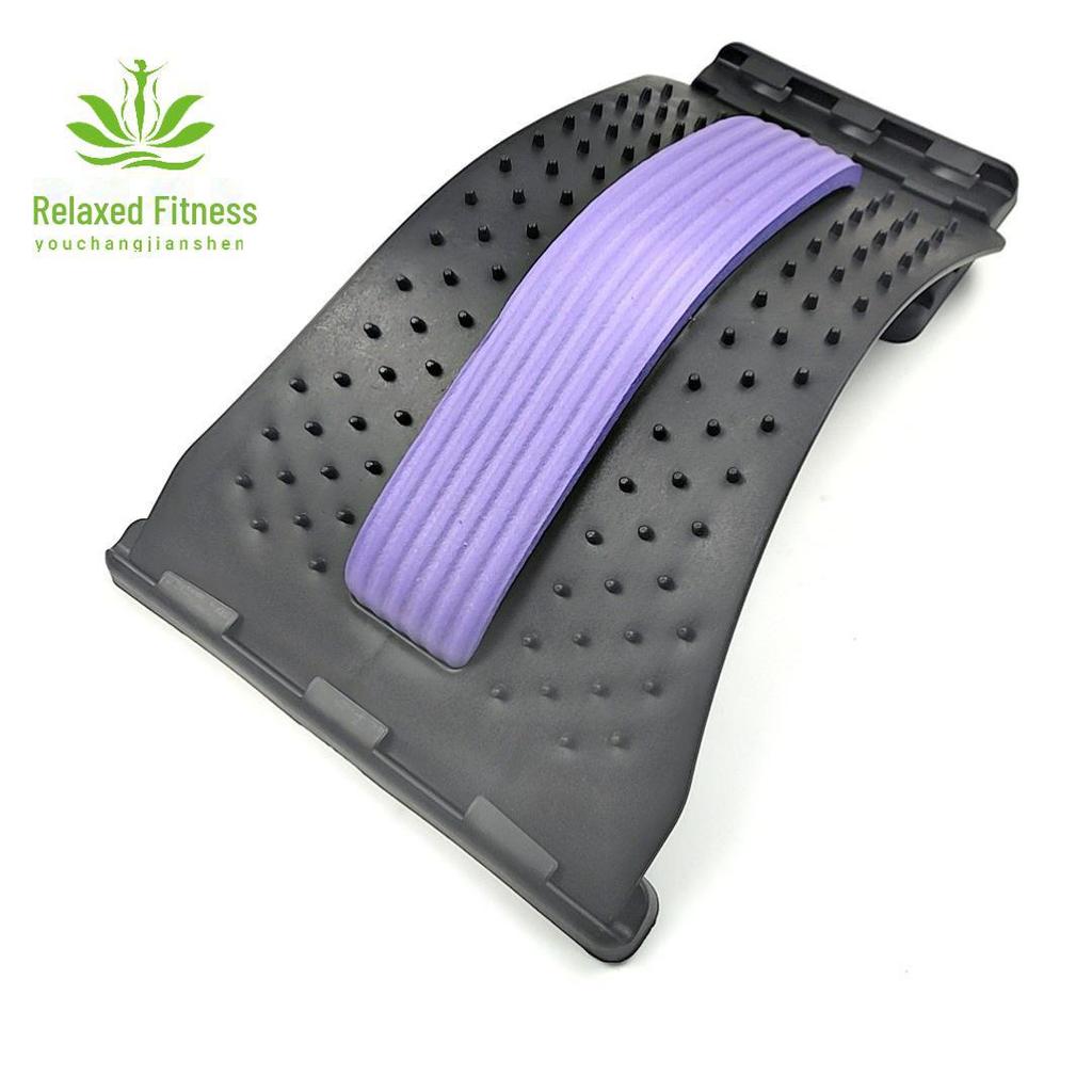 Lumbar Traction Device & Spine Massager: Corrector for Waist Strain & Yoga Stretching